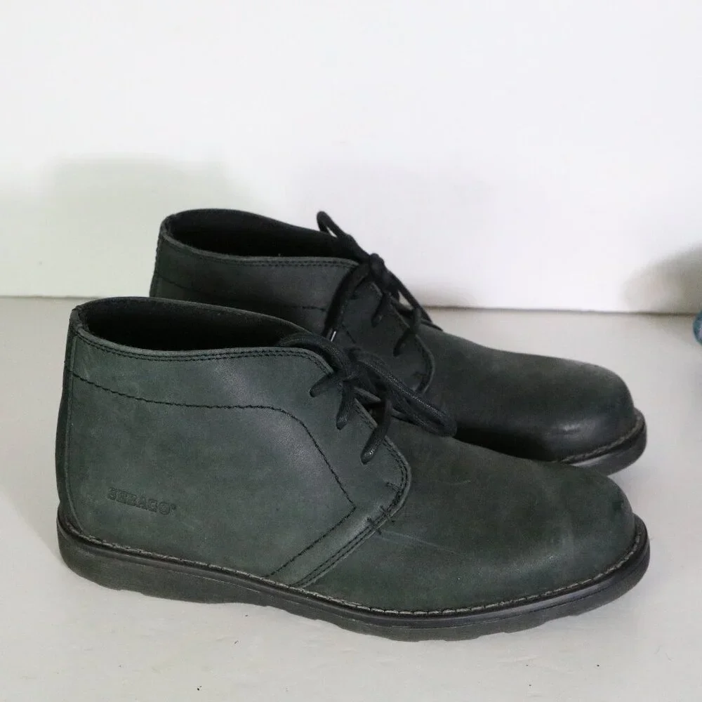 Sebago Reese‎ Chukka Boots Mens 9 Black Leather Lace Up Low Top Comfort